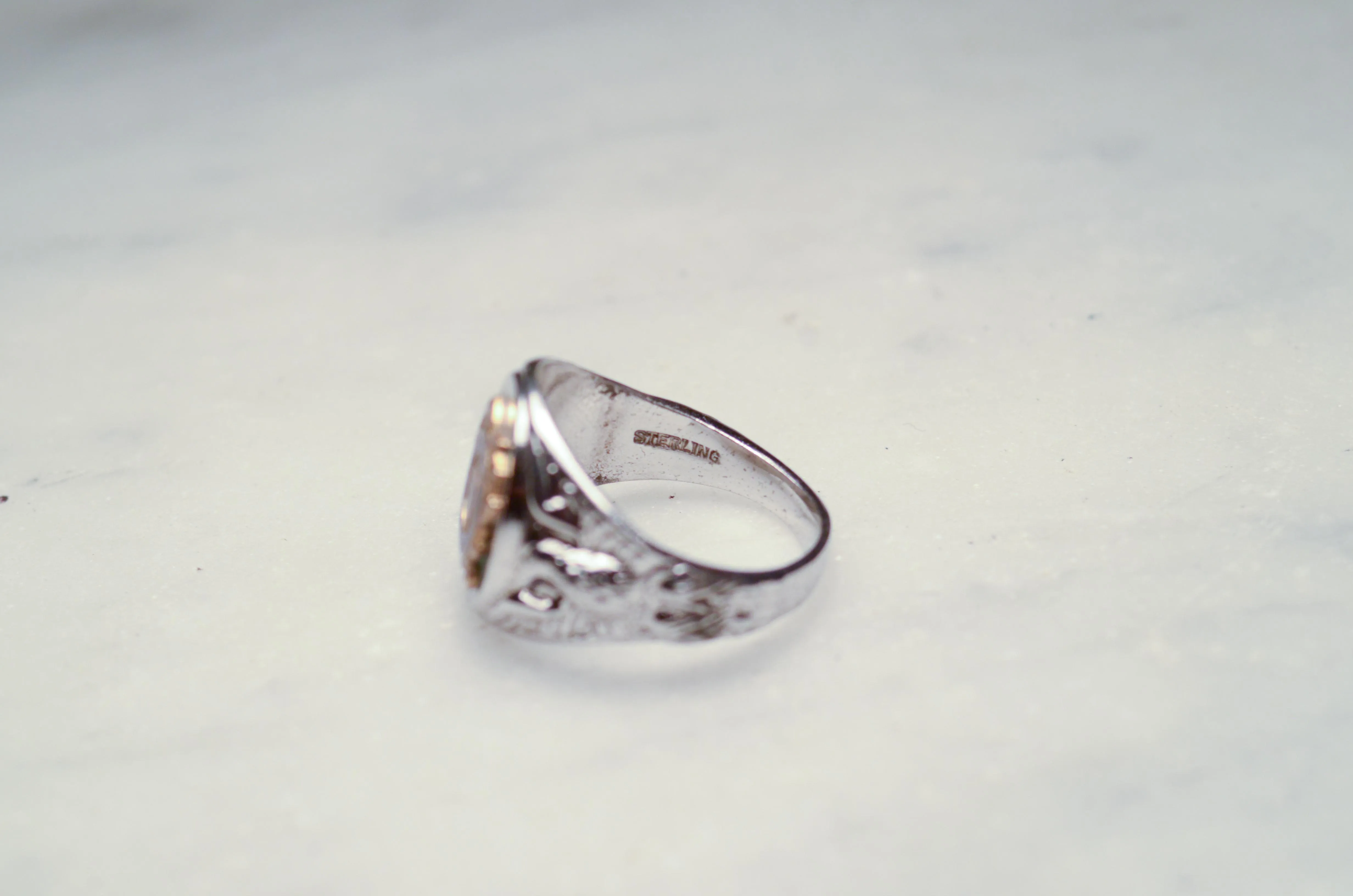 USCG Sterling Silver Signet Ring