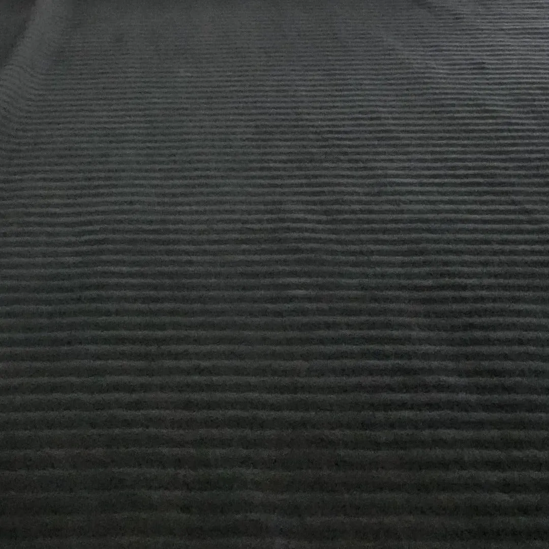 Velvet Stripe Fabric 150 cm Black