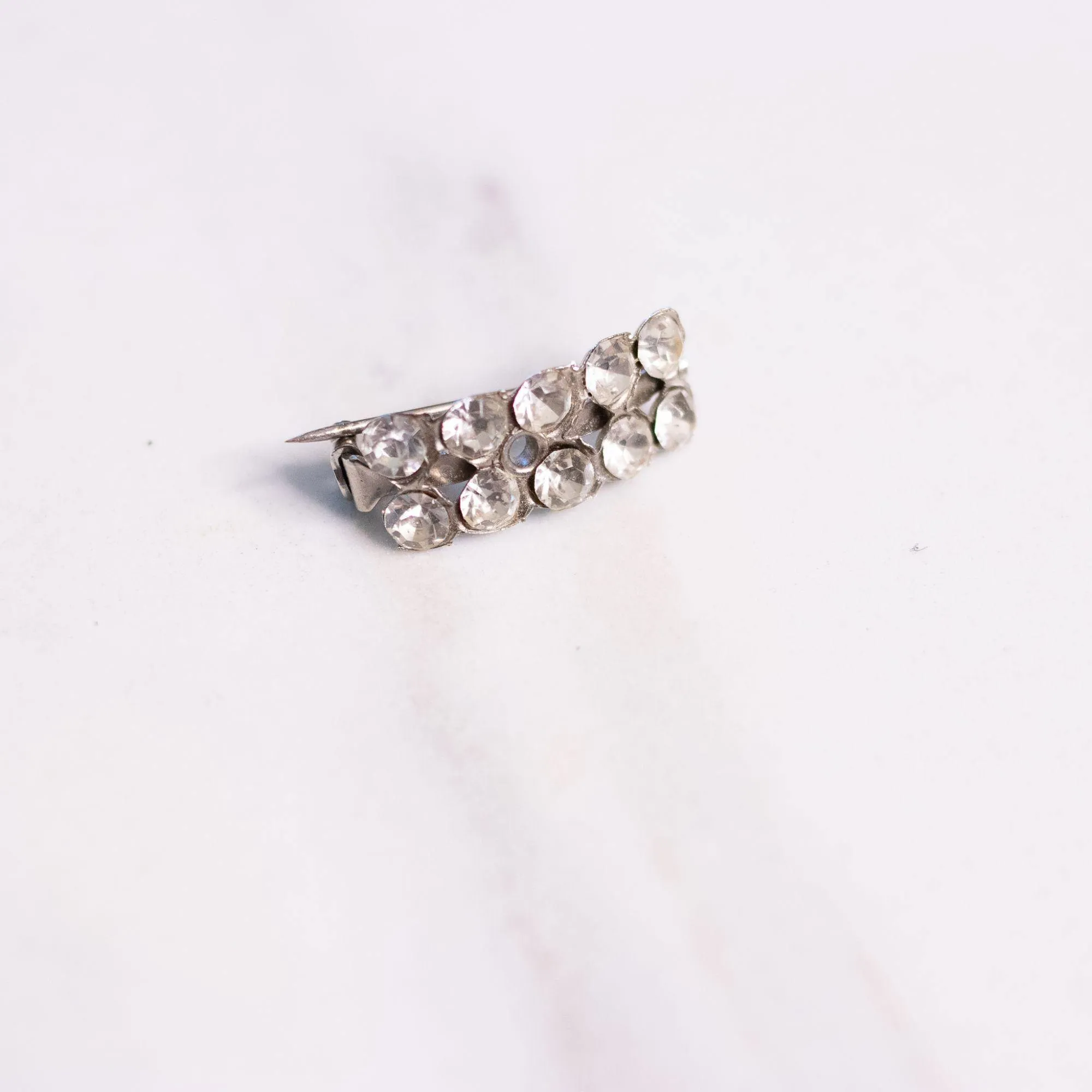 Vintage Art Deco Petite Rhinestone Sash Lingerie Pin