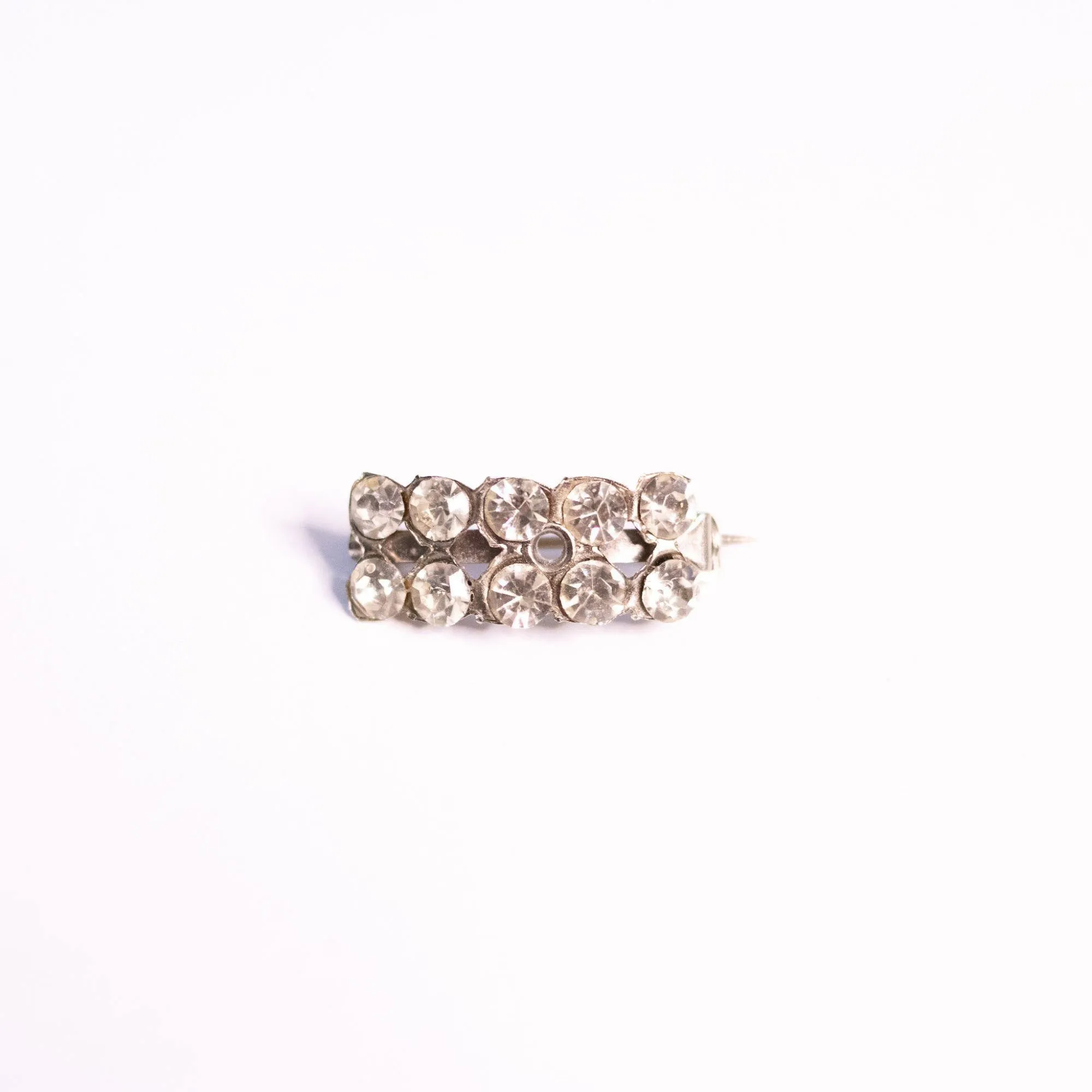Vintage Art Deco Petite Rhinestone Sash Lingerie Pin