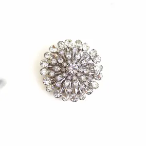 Vintage Art Deco Rhinestone Pinwheel Brooch