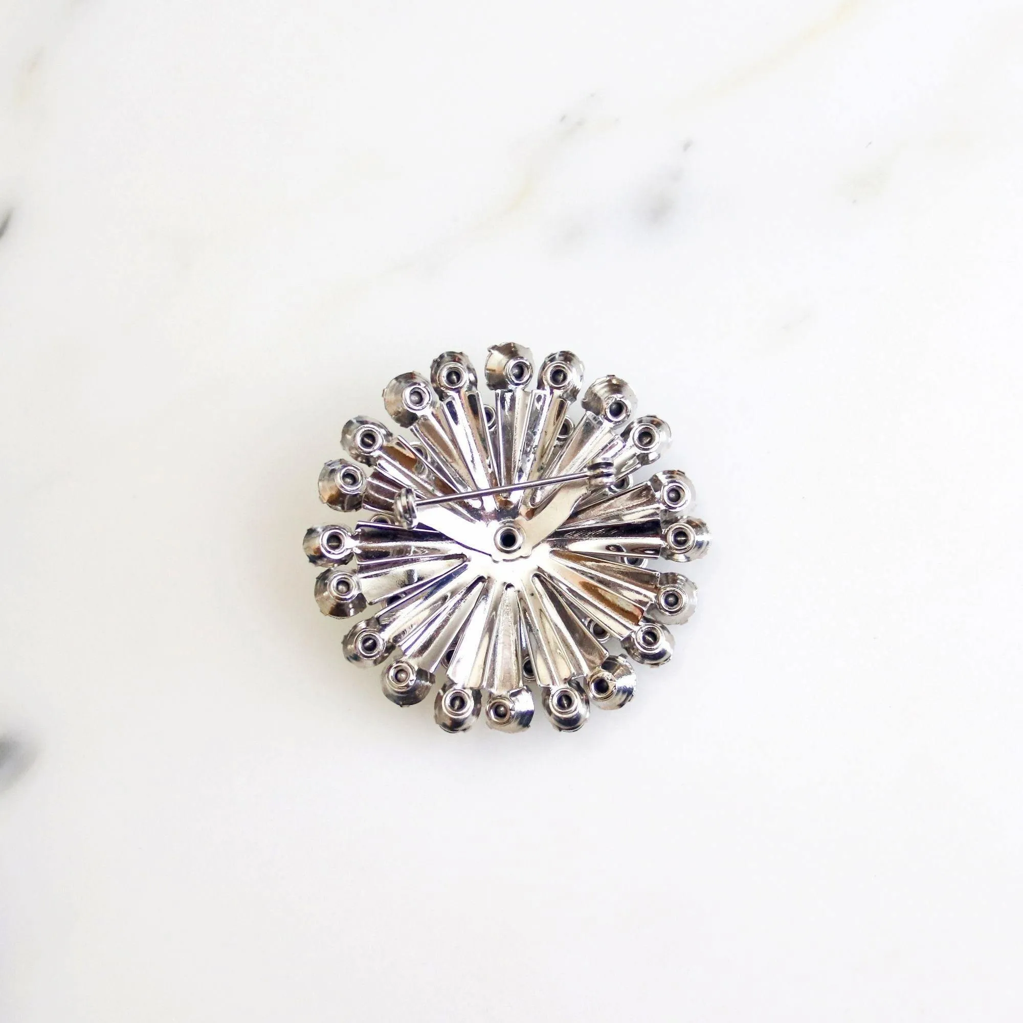 Vintage Art Deco Rhinestone Pinwheel Brooch