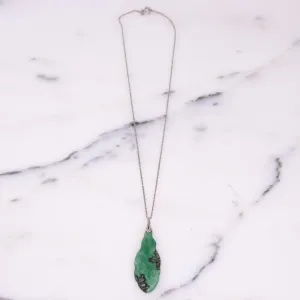 Vintage Art Deco Sterling Silver Jade Green Pressed Glass with Floral Etching