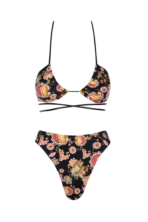 Vintage Floral Noir - Aphrodite Top