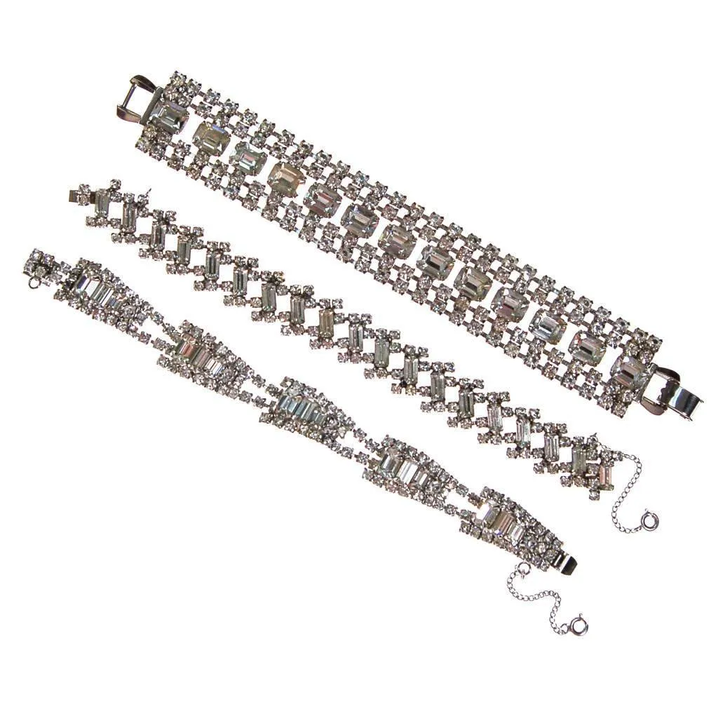 Vintage Kramer Art Deco Rhinestone Bracelet