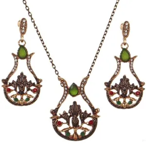 Vintage Look Colorful Resin Jewelry Set