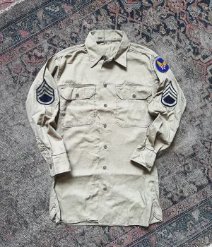 Vintage Military Khaki Shirt