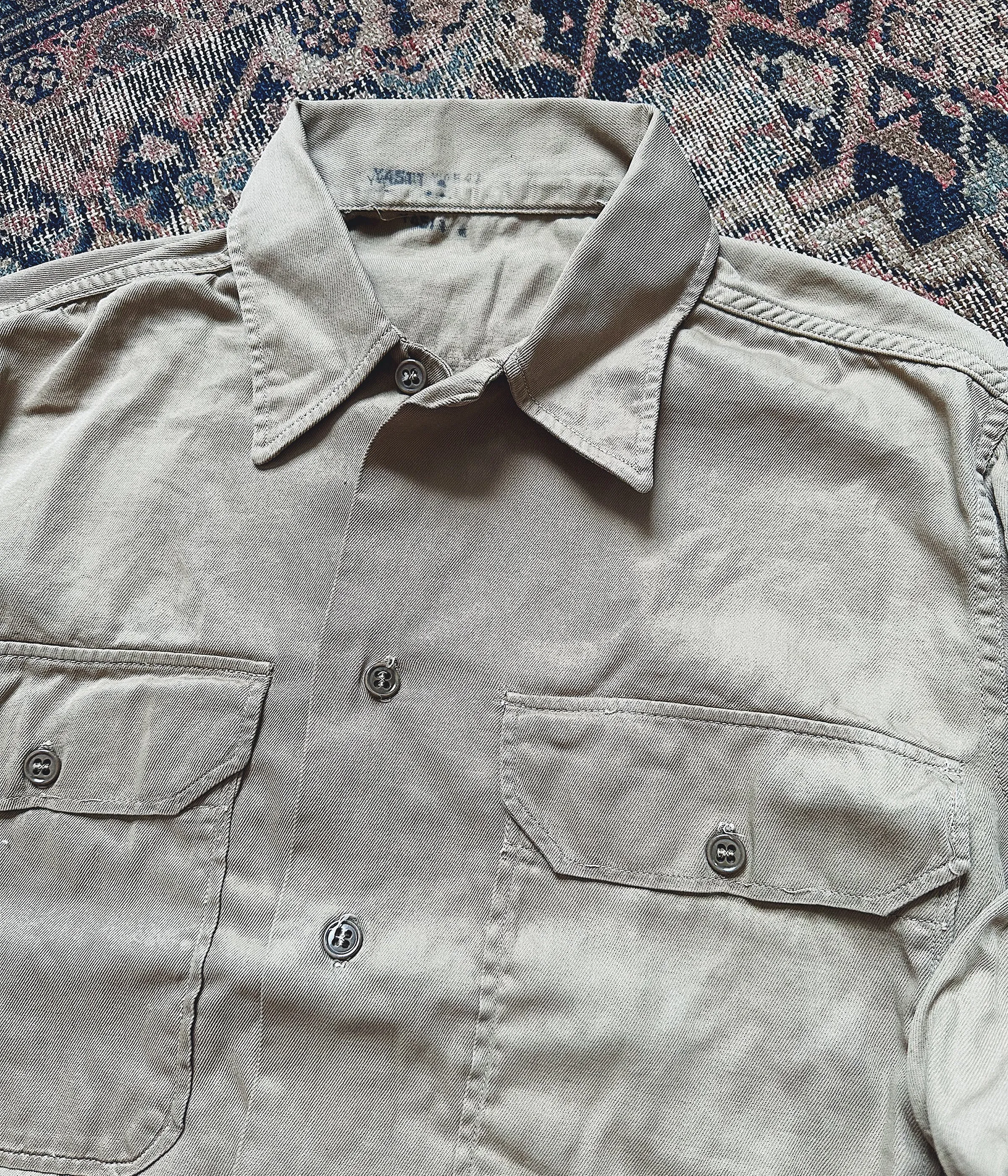Vintage Military Khaki Shirt