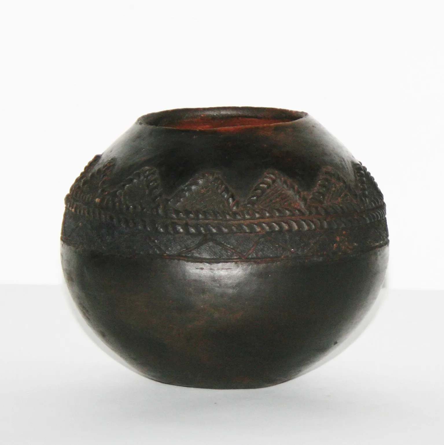 Vintage Ukhamba African Clay Beer Pot Zulu Tribal Ceremonial - South Africa