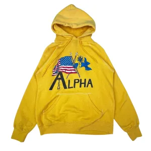 Vintage Yellow Military A Team Hoodie - S