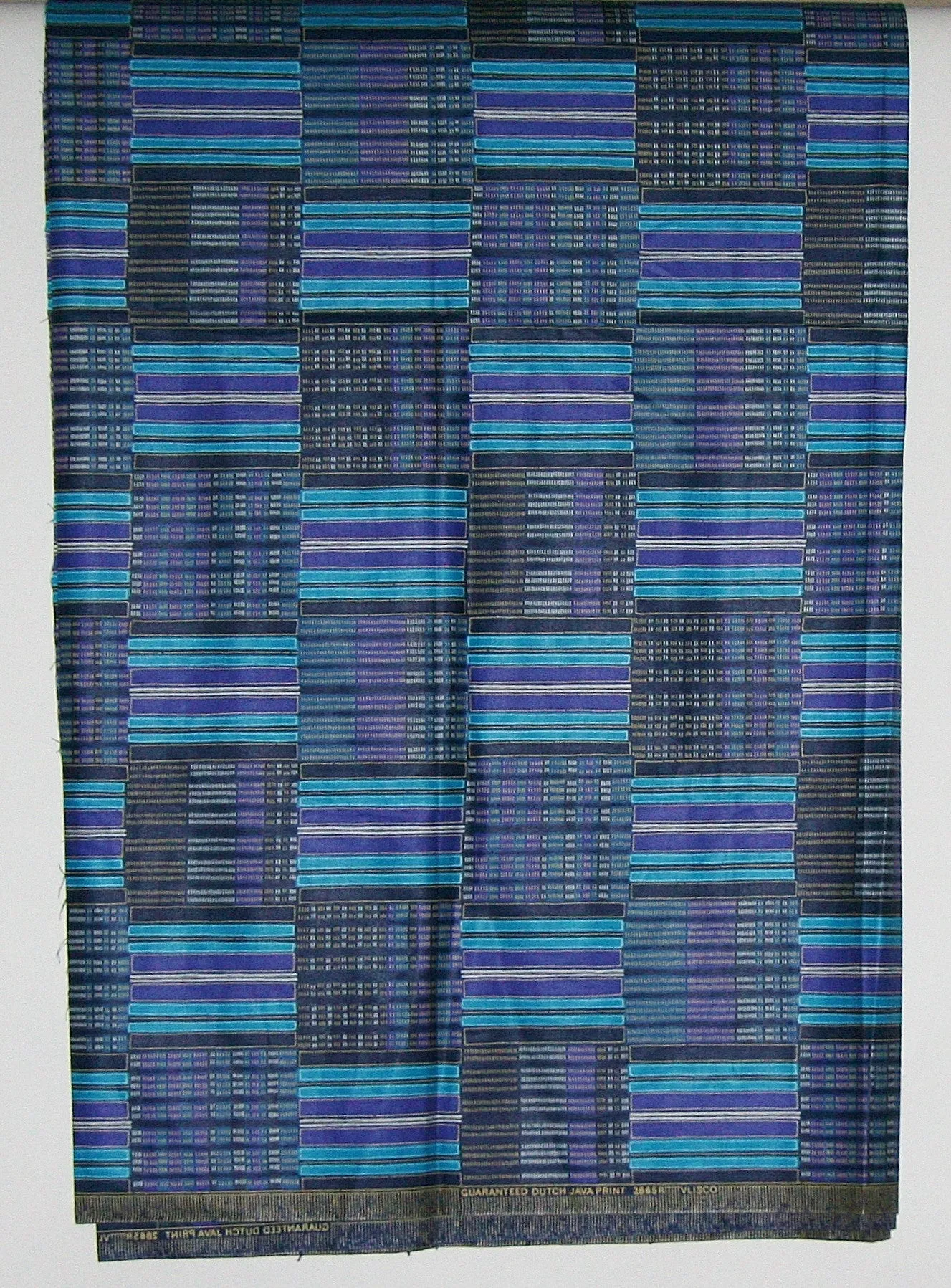 Vlisco Classic Dutch Java Hollandais Fabric Blue 5 Yards