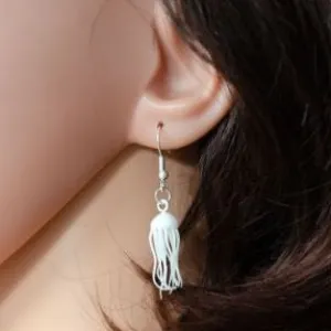 White Jellyfish Earrings