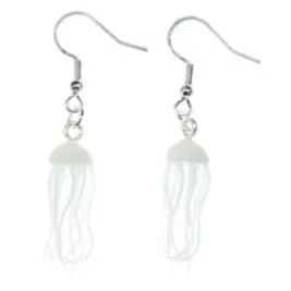 White Jellyfish Earrings