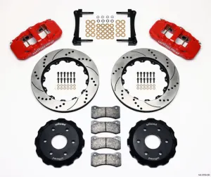 Wilwood AERO6 Front Truck Kit 14.25in Drill Red 1999-2014 GM Truck/SUV 1500