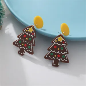 Yellow & 18K Gold-Plated Tree Cookie Drop Earrings