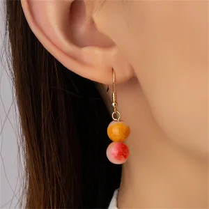 Yellow Crystal & 18K Gold-Plated Drop Earrings