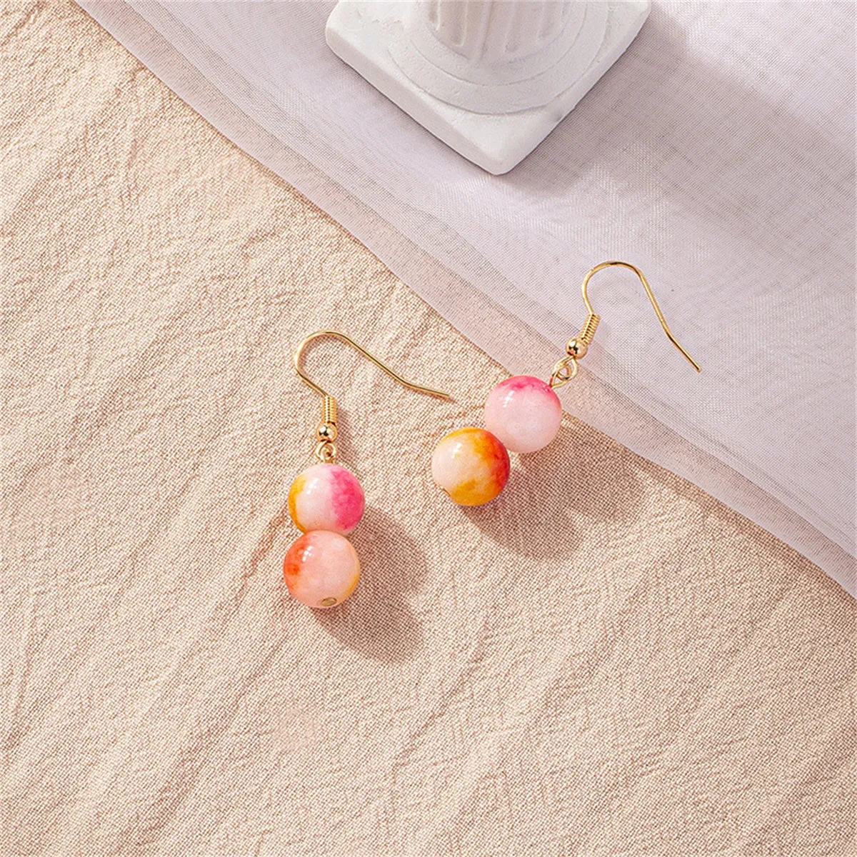 Yellow Crystal & 18K Gold-Plated Drop Earrings