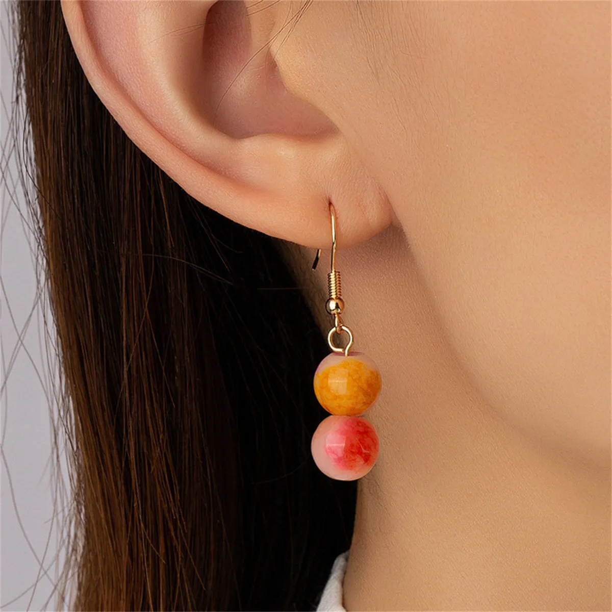 Yellow Crystal & 18K Gold-Plated Drop Earrings