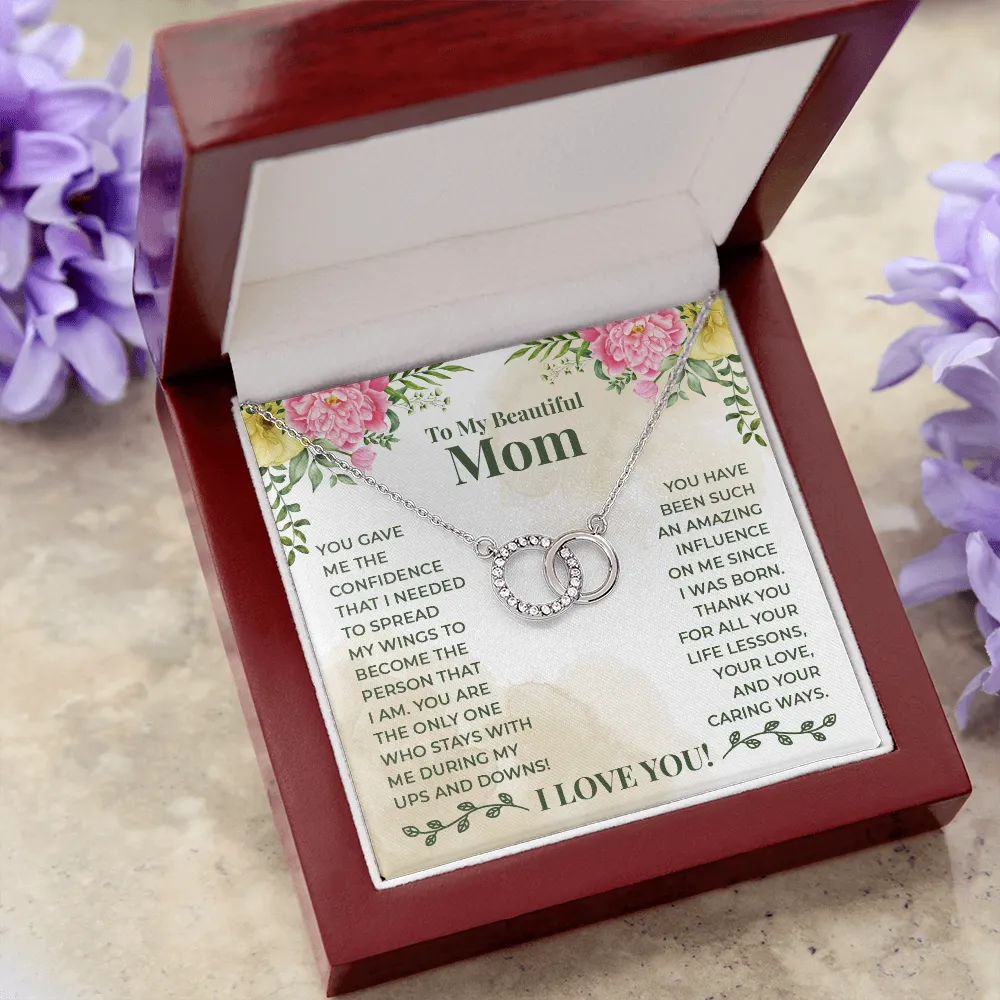 You gave me confidence-Perfect Pair Circle Necklace for Mom