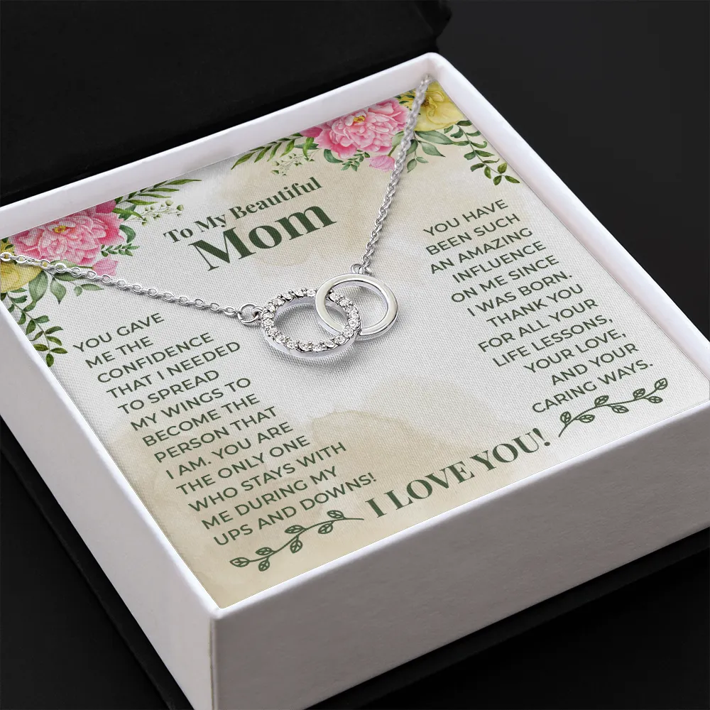 You gave me confidence-Perfect Pair Circle Necklace for Mom