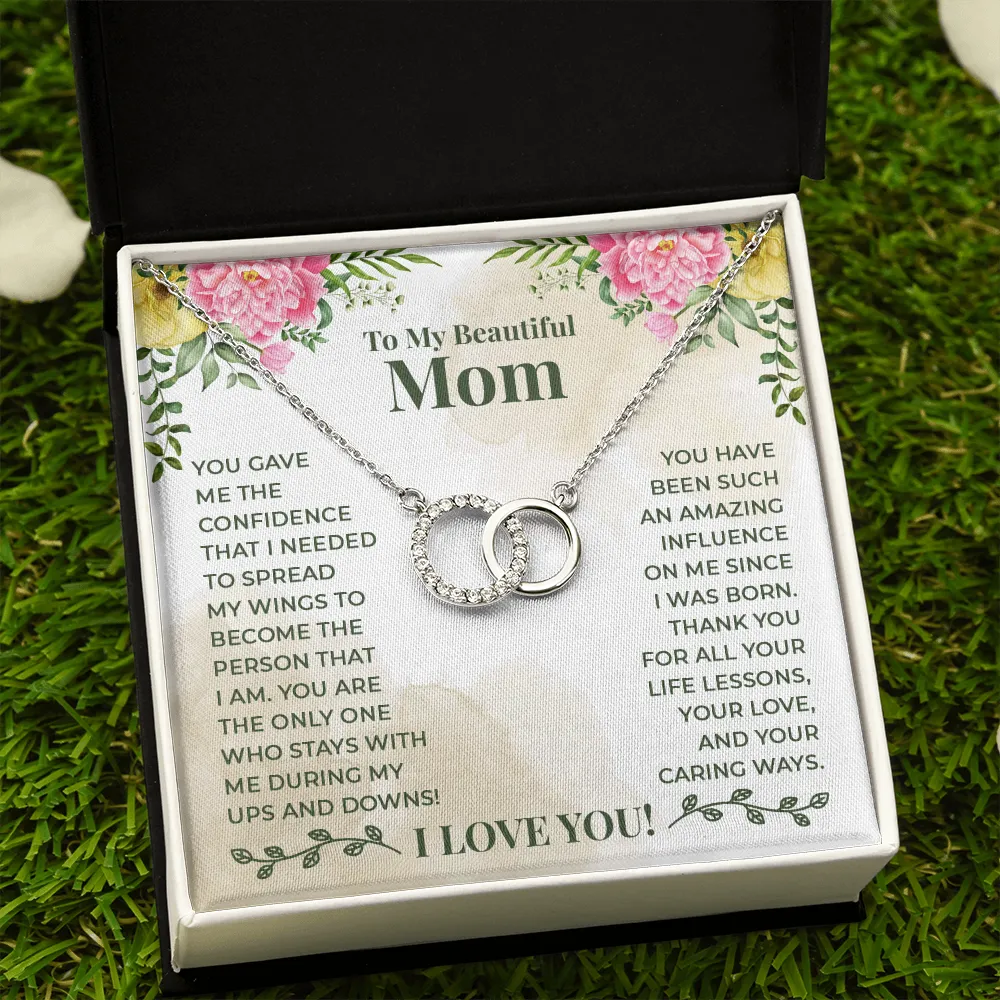 You gave me confidence-Perfect Pair Circle Necklace for Mom