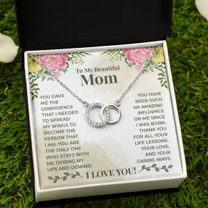 You gave me confidence-Perfect Pair Circle Necklace for Mom