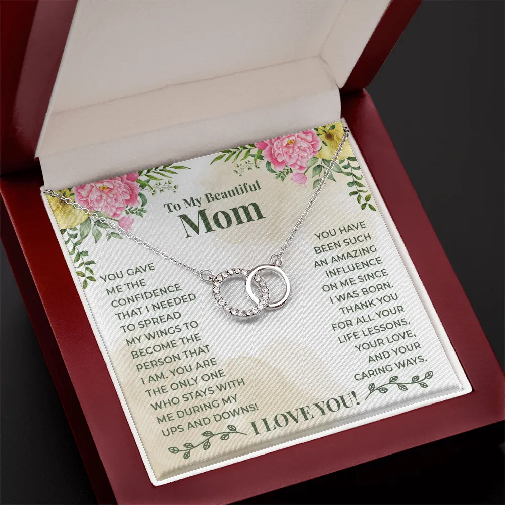 You gave me confidence-Perfect Pair Circle Necklace for Mom