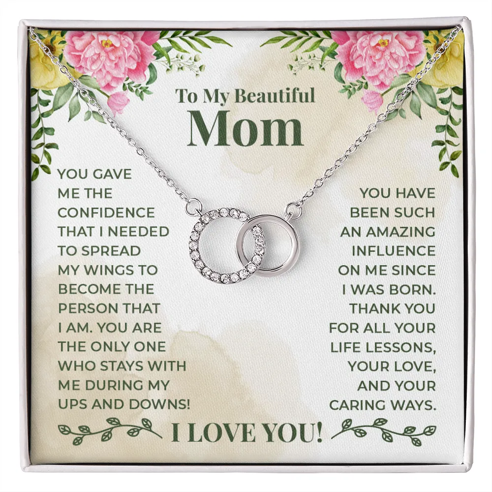 You gave me confidence-Perfect Pair Circle Necklace for Mom