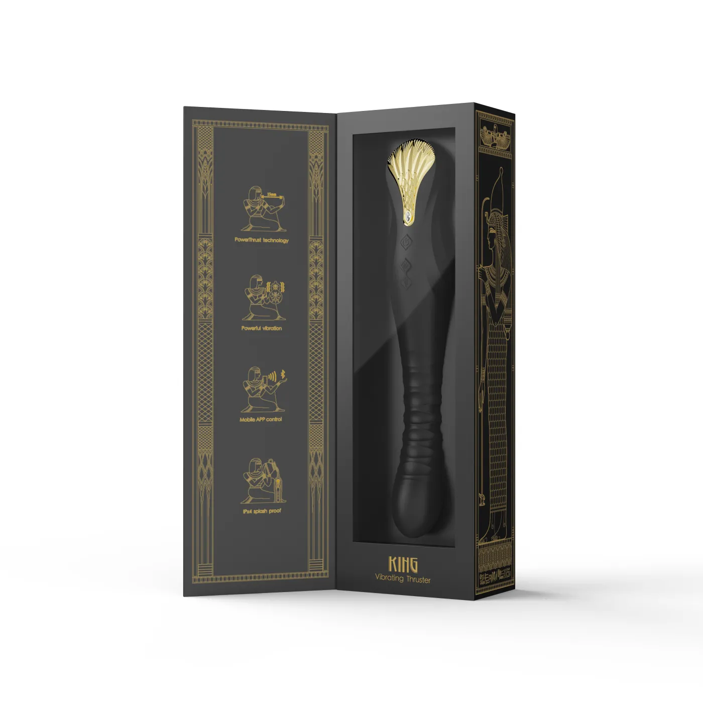 ZALO King Vibrating Thruster Obsidian Black