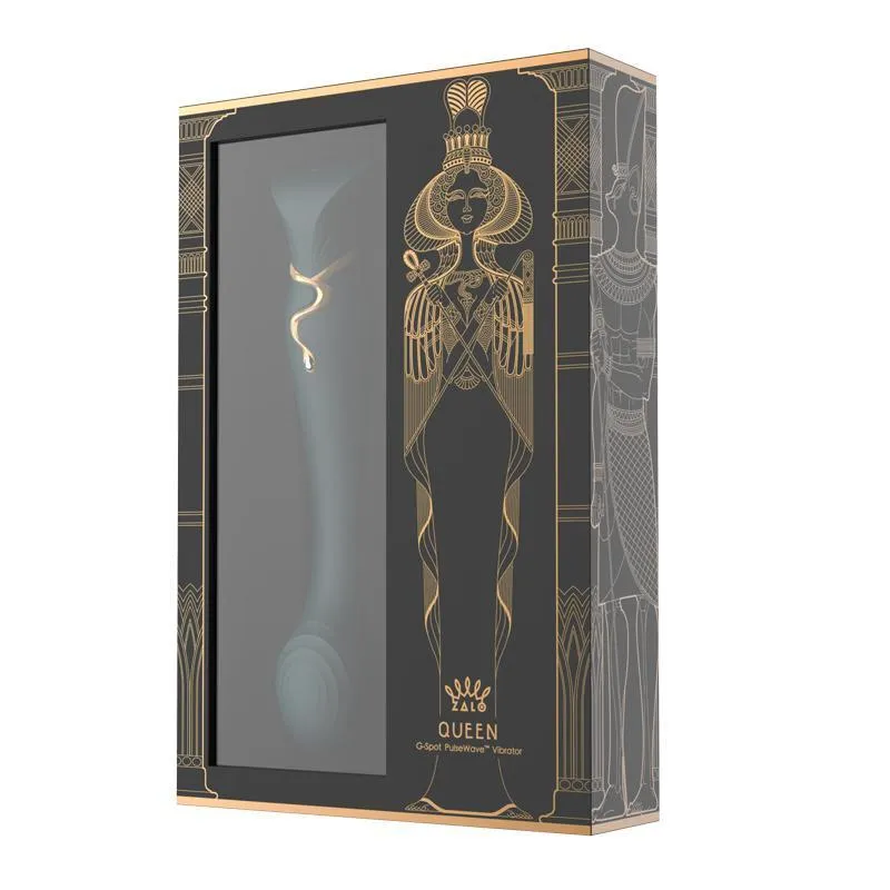 ZALO Queen Set G-spot PulseWave 17-function App-controlled Rechargeable Silicone Vibrator with Suction Sleeve Jewel Green