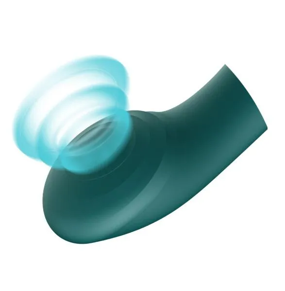 ZALO Queen Set G-spot PulseWave 17-function App-controlled Rechargeable Silicone Vibrator with Suction Sleeve Jewel Green