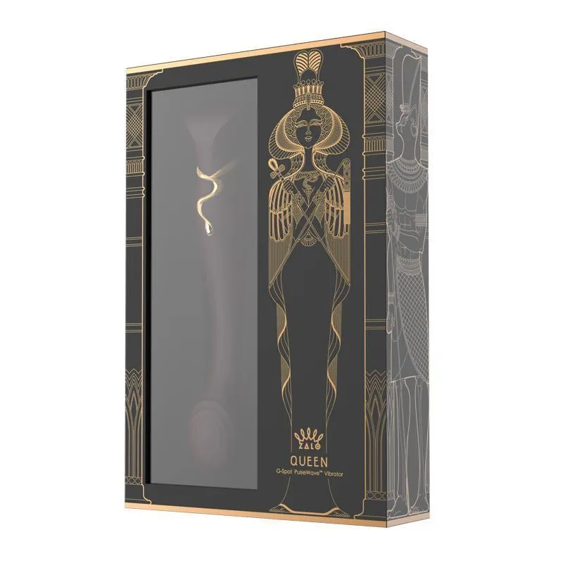 ZALO Queen Set G-spot PulseWave 17-function App-controlled Rechargeable Silicone Vibrator with Suction Sleeve Wine Red